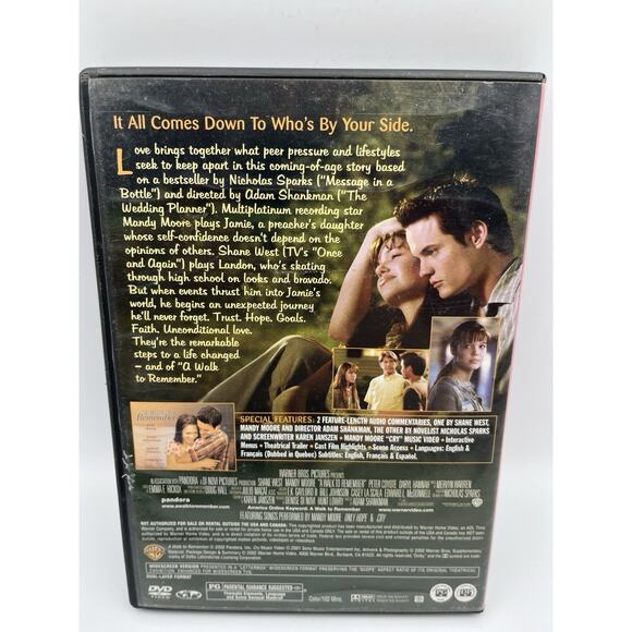 A Walk to Remember (DVD) Shane West, Mandy Moore - Widescreen - Picture 2 of 5